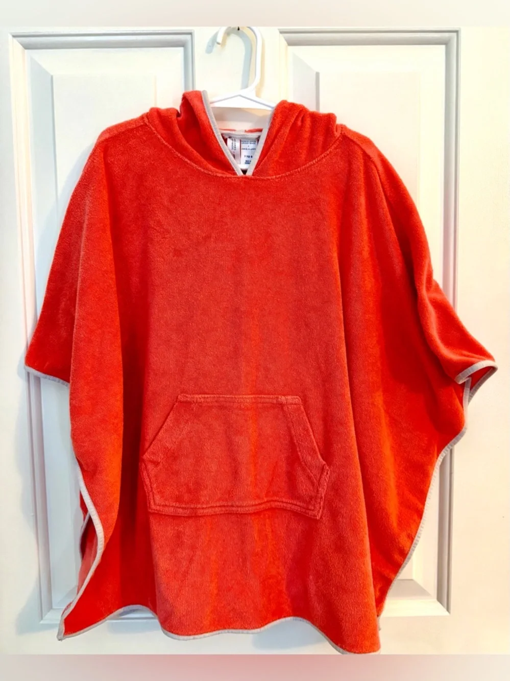 Janie and Jack Orange Hooded Kids Swim Coverup Poncho - Picture 2 of 6